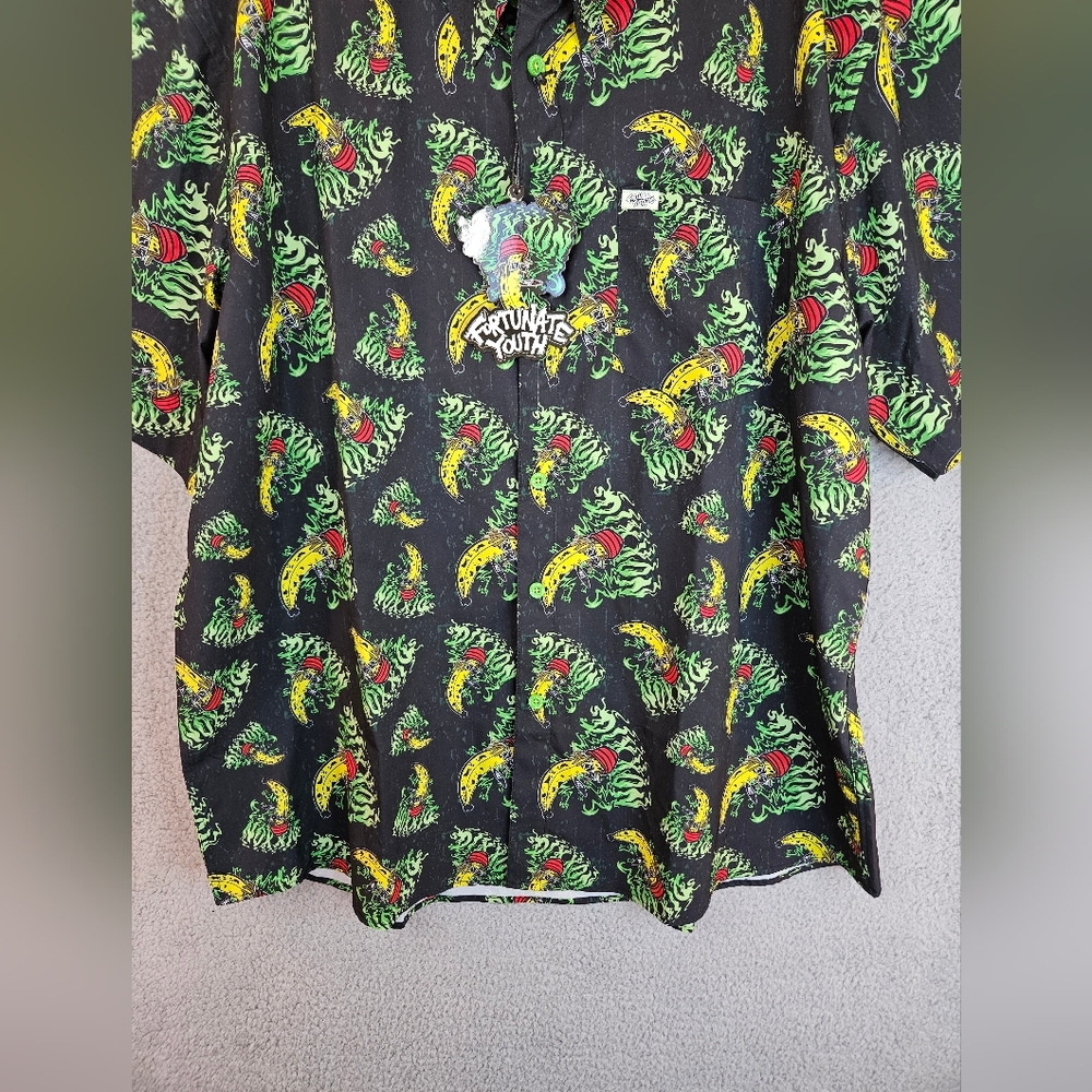 Fortunate Youth By Dixxon Mens Party Shirt Sz 4XL regae Banana Spring Summer - Picture 5 of 16